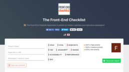 front-end checklist